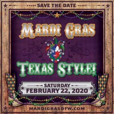 Mardi Gras Texas Style! is 2/22/20! Tickets are now onsale.