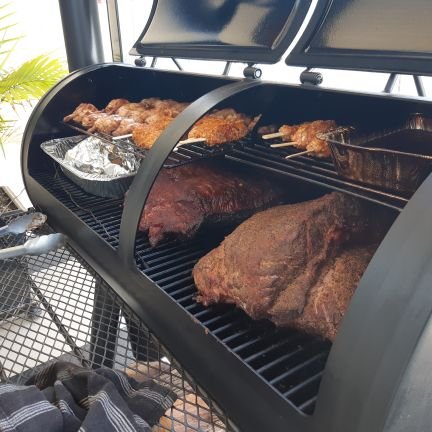 Cooking up Sweet #BBQ Let's talk meat. Smoking #Beef #brisket #Ribs is our Game. #lowandslow  #allthingsbbq #sauce #offsetsmoker