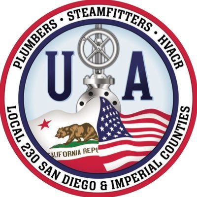 United Association Plumbers , Steamfitters, & HVAC Service Techs Local Union 230 of San Diego and Imperial Counties was chartered November 6th, 1900