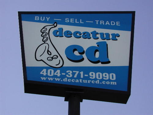 Stands for 'Decatur Compact Disc,' but we also sell new and used vinyl, music-related DVDs and Travis Tritt cassingles.