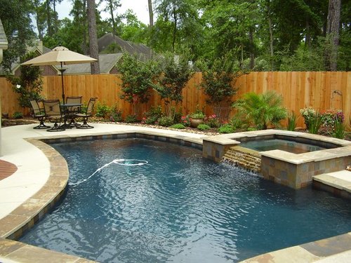 We build custom one off swimming pools in the greater Houston area. We also offer outdoor kitchens, landscaping, and fireplaces.