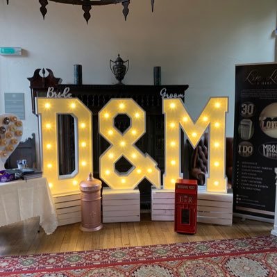 Beautiful white 4 foot letters available to hire - entire alphabet available  plus variety of post boxes & personalised signs/table plans  NW of UK