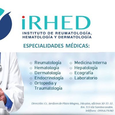 SERVICIOS MEDICOS: Reumatología Hematología Dermatología Endocrinología Traumatología Medicina Interna Hepatología Ecografía ☎️ y Whatssap 0986201059