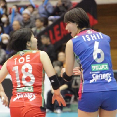 01’(22)👍 石井優希さん 麻野七奈未選手 PFUブルーキャッツ 平成12年度世代を応援📣💕💪 #平成12年度の会