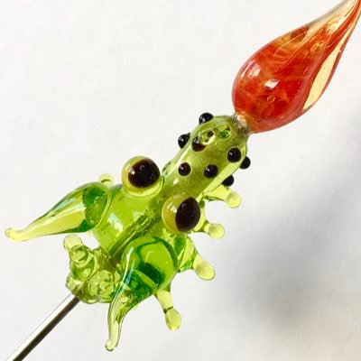 I am a self-representing artist. I love glass and lampworking has become my passion! I also love creating with many different types of materials.