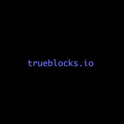 TrueBlocks - High-quality, per smart contract, decentralized data delivered 100s of times faster than the RPC.