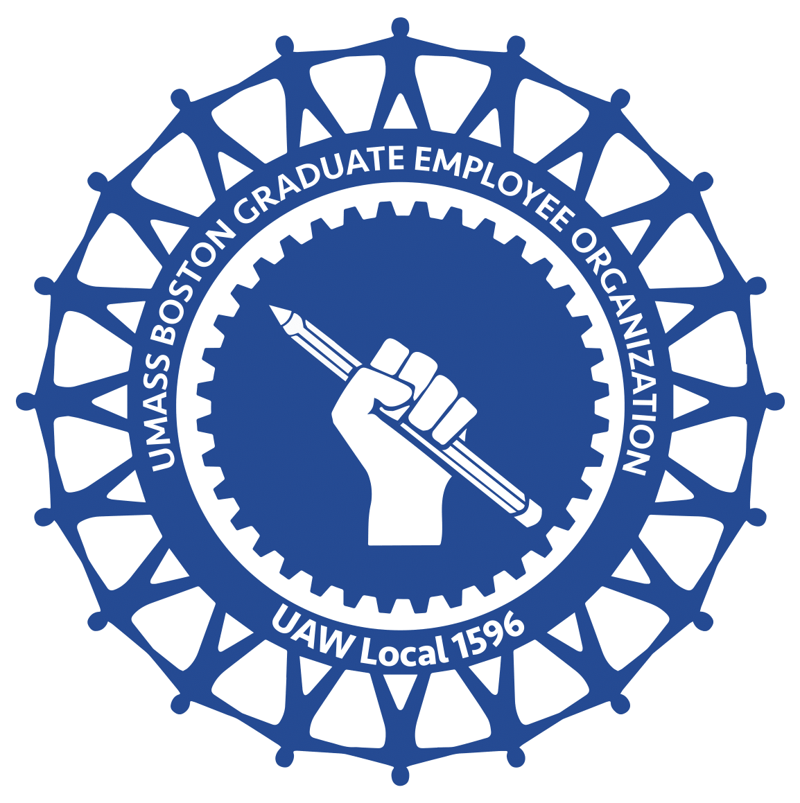 We're the labor union representing graduate assistants at UMass Boston. UAW 1596. Let's roll.