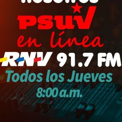 LineaPsuv's profile picture. PSUV EN LÍNEA, es un espacio de socialización de los lineamientos nacionales del Partido Socialista Unido de Venezuela (PSUV), en el estado Zulia. (91.7FM RNV)