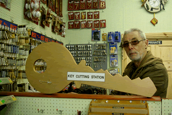You want keys cut? Come here. You want your shoes polished? Get the fuck out of my shop. No kids in my shop, no foetuses, no gypsies. Thieves will be burnt.