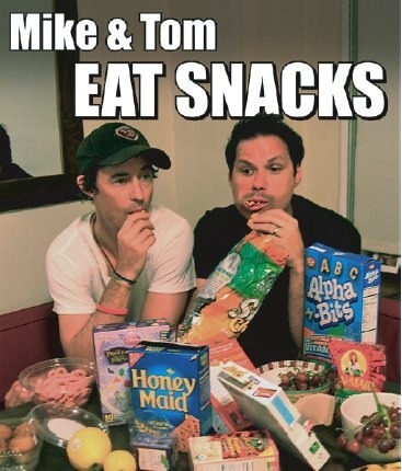 This is the official Twitter site for Mike and Tom Eat Snacks, the podcast where your hosts Michael Ian Black and Tom Cavanagh eat, discuss, and rate snacks.