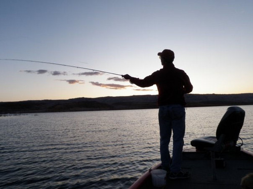 Fishing Angler in Colorado ripping lip under the ice or on a fly rod!