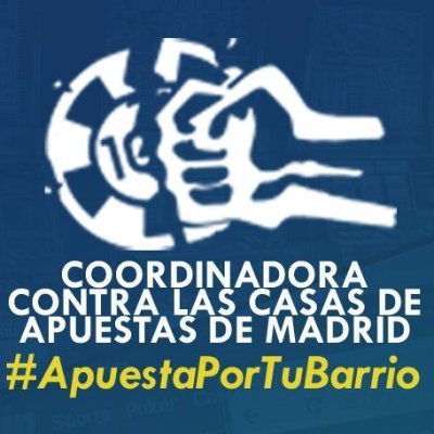 Coordinadora contra las casas de apuestas de Madrid

📩apuestaportubarrio@gmail.com

#ApuestaPorTuBarrio · #SuLucroNuestraRuina