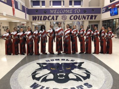 We are the Humble High School Color Guard from Humble, TX!  Welcome to the home of the Wildcats!