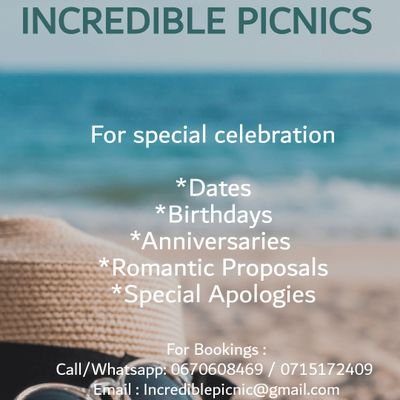 We offer Picnic Setup for special occasions around JHB.
For Bookings: Incrediblepicnic@gmail.com
Call/Whatsapp: 0670608469 /0715172409
Insta: @IncrediblePicnics