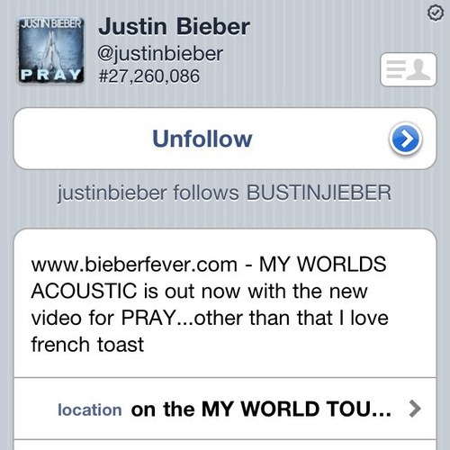 BUSTlNJlEBER's profile picture. Justin followed me and my official account @thejessicaleona on the 12/12/10 12:46am.