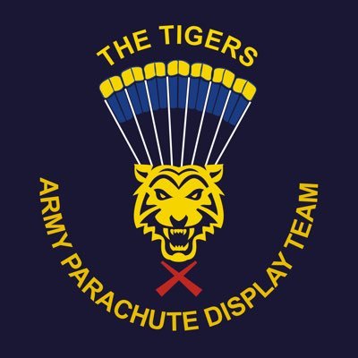 The Tigers Army Parachute Display Team from The Princess of Wales's Royal Regiment. British Army Parachute Display Team