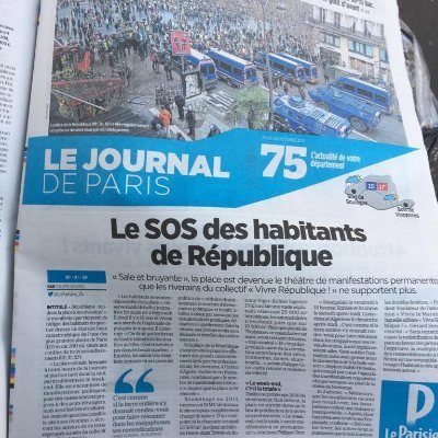 RepubliqueVivre's profile picture. Riverains de la Place de la République se mobilisant pour améliorer le Vivre Ensemble dans leur quartier.
Apolitiques & déterminés.
vivrerepublique@gmail.com