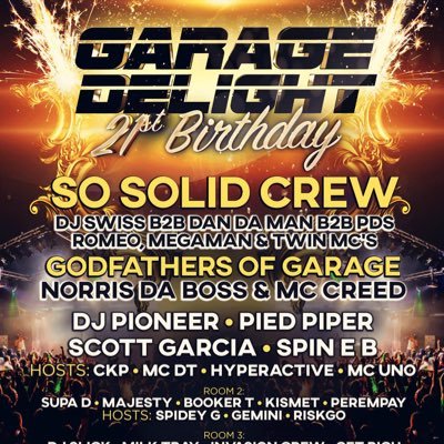 23rd November Garage Delight 21st Birthday @scala Kings cross tickets here                                 https://t.co/sURYPwL9TL