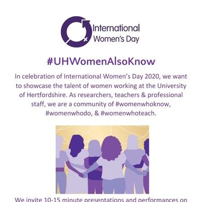 Celebrating International Women's Day at University of Hertfordshire March 2020. Tweets by @DrLeanneCalvert