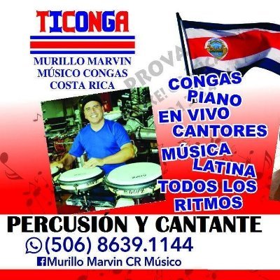 ♫  ATENCIÓN saludos de Marvin Murillo Ticonga de Costa Rica,  Soy una opción para su Evento, Boda, Concierto, Presentaciones de cualquier tipo, para Todo Públic