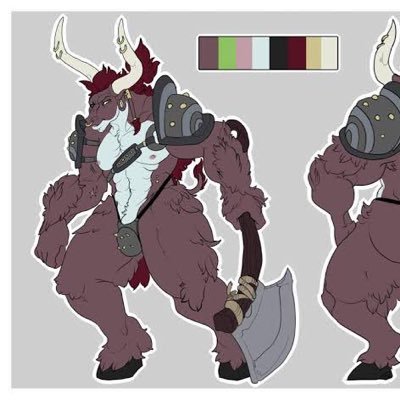 Greetings all I’m just your friendly Minotaur man. Art not mine.