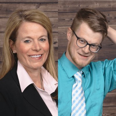 Mother & son team!
Nate- IN Tech Tchr Year, Hist/SPED; author of Breaking the Blockbuster Model |
Angie- Prof of Teacher Educ
(Tweets from Nate) He/Him, She/Her