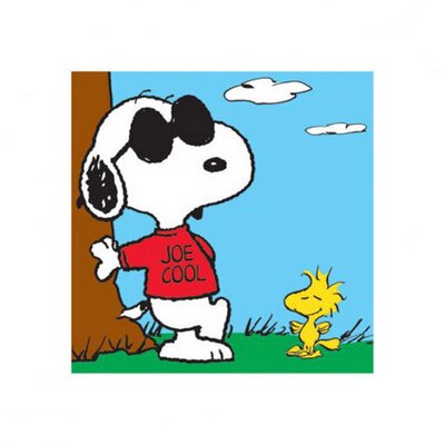 Peanuts Joe Cool and Woodstock Badge Reel