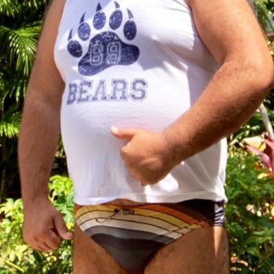 Gay bear Middle eastern man.