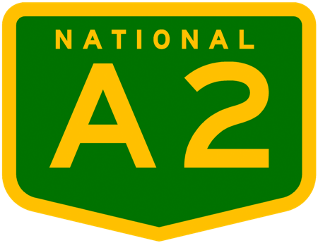 Route 66: The Barkly Highway runs westward from Cloncurry to Tennant Creek, Northern Territory. 
The Queensland portion was redesignated as National Route A2.