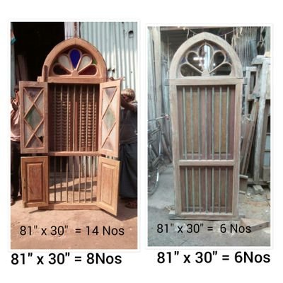 Specialist in old heritage teak louvered & French doors & windows, wooden flooring, wooden bed,chairs,all cast iron decorates,grill,etc