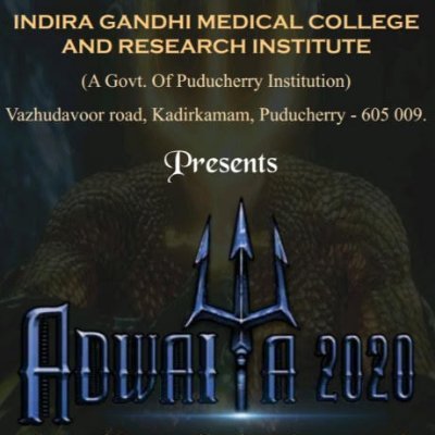 IAdwaita's profile picture. IGMC & RI
Conducts its most prestigious event.
ADWAITA 2020.
Featuring from 28th January, 2020 till 1st February, 2020