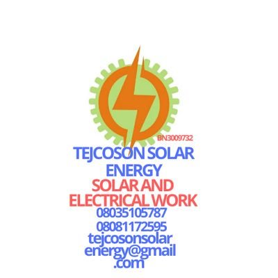 TejcosonSolarEnergy gives you a Relaiable solar installation & Maintenance Services, Tell:08035105787.08081172595.
TejcosonSolarEnergy@gmail.com