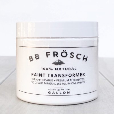 Revolutionizing DIY with BB Frösch Paint Transformer. The premium & affordable alternative to chalk paint. Mix w/any brand/any color paint--furniture, cabinets