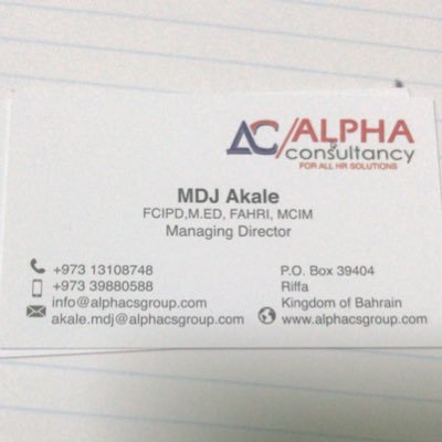 Alpha is a consulting firm with concentration in human capital and organization effectiveness. Email:alphacsgroup@gmail.com