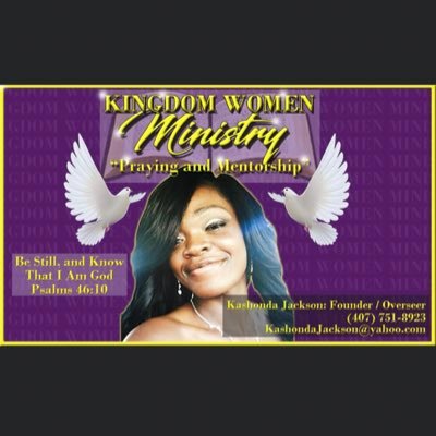 PRAYING & MENTORSHIP MINISTRY! ENCOURAGING &UPLIFTING PEOPLE, NOT TO GIVE UP! TROUBLE DONT LAST ALWAYS! FB-Shonda Vontaee IG-KingdomWomenMinistry