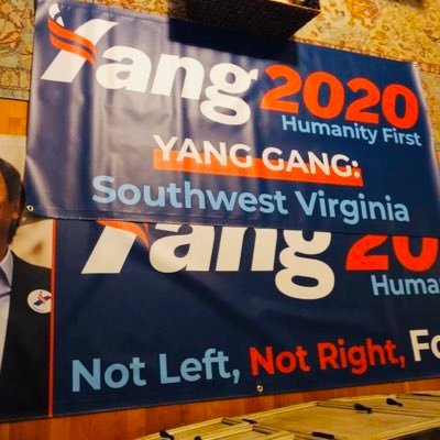 We are the Yang Gang of Southwest Va! Deep in the mountains of Virginia we are Appalachians for Yang! #HumanityFirst #MATH #NotLeftNotRightForward #Yang2020