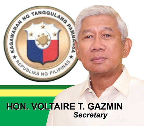 The Official Twitter account- DEPARTMENT OF NATIONAL DEFENSE Republic of the Philippines. Current Secretary (designate) Voltaire T. Gazmin.