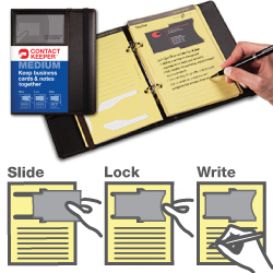 ContactKeeper's profile picture. Contact Keeper is a new line of patented organizational products.   We help people organize their business cards and notes together for a first meeting.