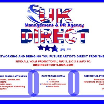 Promoting new music and new talent through networking. Send all your promotional material to ukdirect@outlook.com