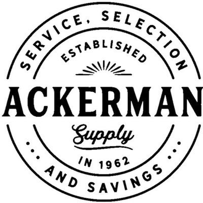 Follow for the latest news, updates, and promotions from Ackerman Supply!