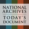 TodaysDocument's profile picture. Today in History & Daily Historical Documents from the US National Archives. 
Follow/Retweet/Reply ≠ endorsement. Full policy at http://t.co/zR1PqZkN