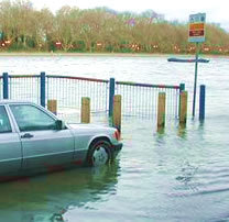 Flood warnings from the Environment Agency and exceptionally high tides in the Chiswick and Strand and the Green areas of the tidal Thames