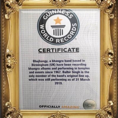 Guinness Book Record Holder for the longest running Bhangra Artist UK Since 1967 to date. Pioneer of UK Bhangra. Legend. Father & Inspiration (tweets by family)