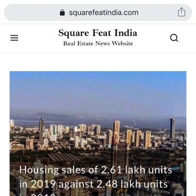 Official Account of Square Feat India, A Real Estate News Website