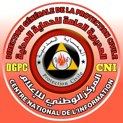 ‏Direction Générale de la Protection   Civile Algérienne
المديرية العامة للحماية المدنية الجزائرية  dgpc_contact@protectioncivile.dz