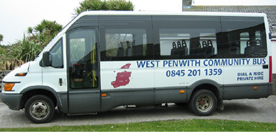 We offer a friendly dial a ride service in the area of West Penwith using an easy access minibus for residents parishes around St Just.