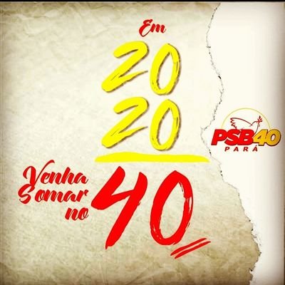 #PSB40
Tv. Quintino Bocaiúva 2301, Ed.Rogelio Fernandez - Sala 1906 - Belém/PA
CEP: 66045-315
Fone: (91) 3223-9999 - 98563-9934
E-mail: psbpara@psbpa.com.br