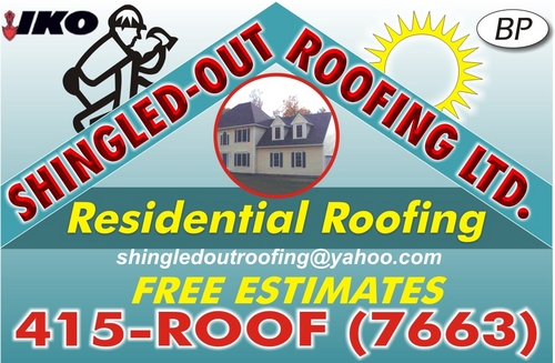 For all your roofing needs, contact Shingled Out! Lowest prices in the Winnipeg!  Fully insured and bonded.  FREE Estimates going on! Book your spring work now!