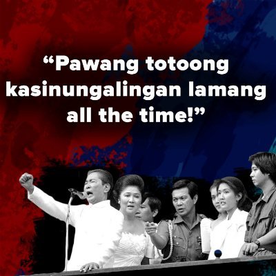 Ang sinungaling ay kapatid ng magnanakaw. As in, Imee is Bongbong's sister.

(Gawa ng UP Third World Studies Center)