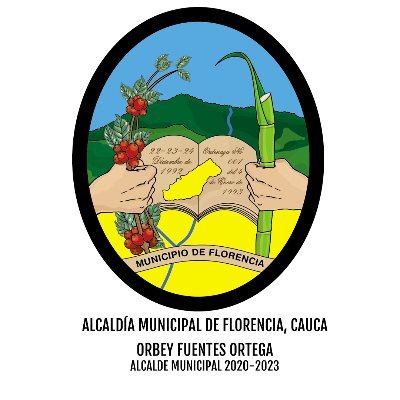 Nuestro compromiso es Florencia.
Orbey Fuentes Ortega, Alcalde 2020-2023.
Municipio de Florencia, Cauca.